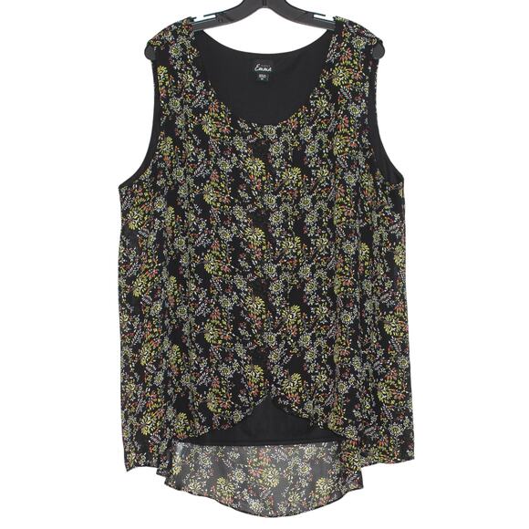 Simply Emma Top Floral Cottage Academia Romantic Goth Retro Boho Grunge Black 3X - Picture 1 of 6